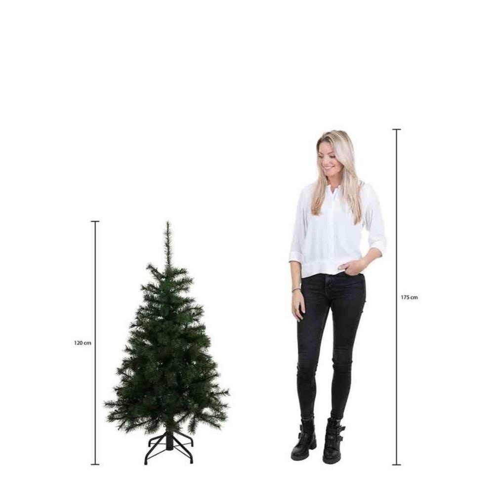 Forest Frosted Slim kunstkerstboom 120xø69cm | groen met bevroren details