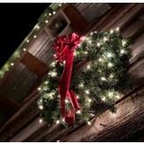 Norton kerstkrans | groen met LED lampjes | 45cm