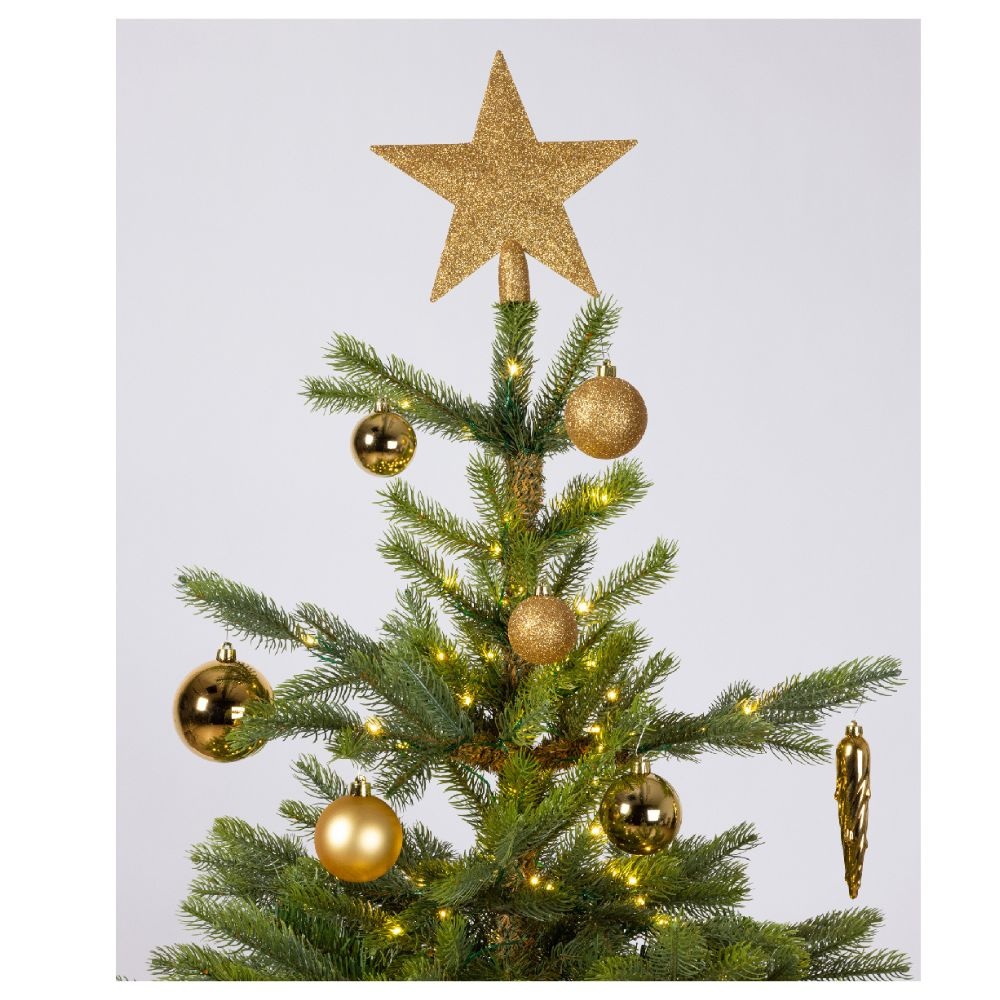 Kerstballen mixbox 33-delig | licht goud | diverse maten