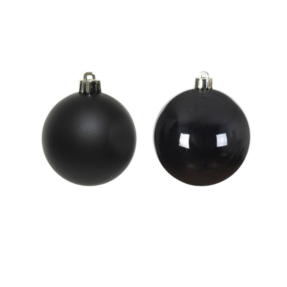 Kerstballen set 12-delig | zwart | 6cm