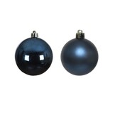 Kerstballen set 12-delig | nachtblauw | kunststof/onbreekbaar | 6cm