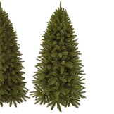 Forest Frosted halve/muur kunstkerstboom 215xø122cm | groen met bevroren details