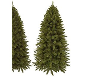 Forest Frosted halve/muur kunstkerstboom 215xø122cm | groen met bevroren details