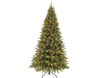 Forest Frosted kunstkerstboom 260xø140cm | groen met bevroren details & 360 LED lampjes