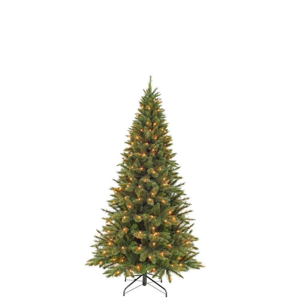 Forest Frosted kunstkerstboom | groen/bevoren details en LED lampjes | 215cm