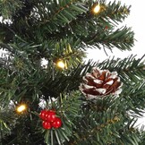 Creston twee kerstboompjes + krans 90xø45cm | groen met 85 LED lampjes  | set van 3 | voordeur versiering