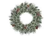 Vandans kerstkrans | groen met bevroren details & dennenappels | 60cm