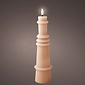 Lumineo  LED kaars | wax | lichtroze/warm wit | ø6,7x26,8cm