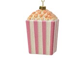 Kersthanger popcorn roze | onbreekbaar | 9cm