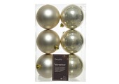 Kerstballen set 6-delig | parel | kunststof/onbreekbaar | 8cm