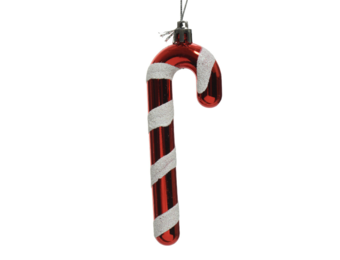 Kersthanger zuurstok | onbreekbaar | rood/wit | set van 2