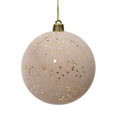 Gedecoreerde kerstbal ø6cm | onbreekbaar | sprankelend parel