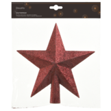 Kerstboom piek van glas | ossenbloed | 19cm