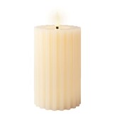 LED kaars | wax | crème/warm wit | ø7,5x14,8cm