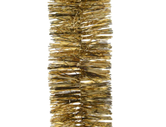 Kerstslinger lametta | glanzend licht goud | 270cm