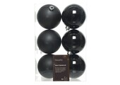 Kerstballen set 6-delig | zwart | kunststof/onbreekbaar | 8cm