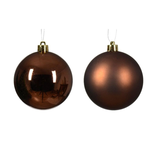 Kerstballen set 16-delig | espresso | kunststof/onbreekbaar | 4cm