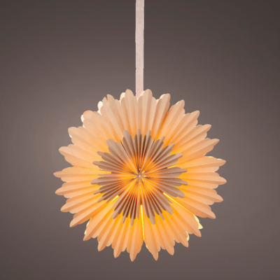 Sneeuwvlok van papier | zand/warm wit | 60cm