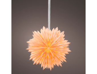 Sneeuwvlok van papier | licht roze/warm wit | 60cm