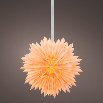 Sneeuwvlok van papier | licht roze/warm wit | 60cm