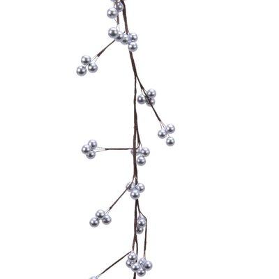 Kerstslinger met besjes | zilver | 130cm