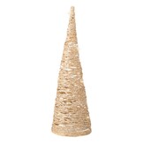 Mini kerstboom decoratief | goud | LED/warm wit | 38cm