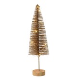Mini kerstboom decoratief | goud | LED/warm wit | 40cm