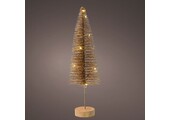 Mini kerstboom decoratief | goud | LED/warm wit | 40cm