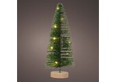Mini kerstboom decoratief | groen | LED/warm wit | 20cm