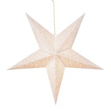 Ster kersthanger met lampjes | papier | wit met cirkels| LED/warm wit | 60cm