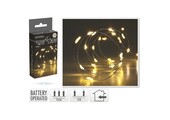 Kerstverlichting zilverdraad | 40 LED lampjes | warm wit | op batterijen