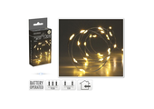 Kerstverlichting zilverdraad | 20 LED lampjes | warm wit | op batterijen