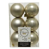 Kerstballen set 12-delig | parel | kunststof/onbreekbaar | 6cm