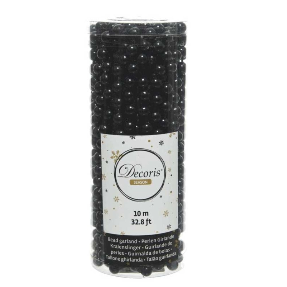 Kralenketting kerstboom | zwart | 10m