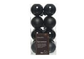 Kerstballen set 16-delig | zwart | kunststof/onbreekbaar | 4cm