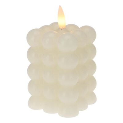 LED kaars | ivoor/warm wit | 6x8,8cm