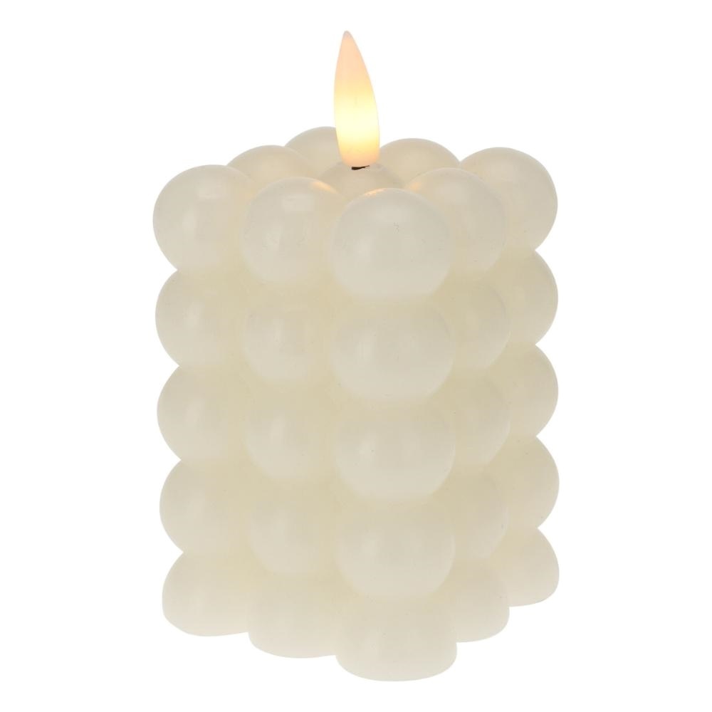 LED kaars | ivoor/warm wit | 6x8,8cm