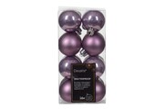 Kerstballen set 16-delig | kristal lila | kunststof/onbreekbaar | 4cm