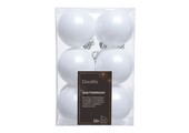Kerstballen set 12-delig | winterwit | kunststof/onbreekbaar | 6cm