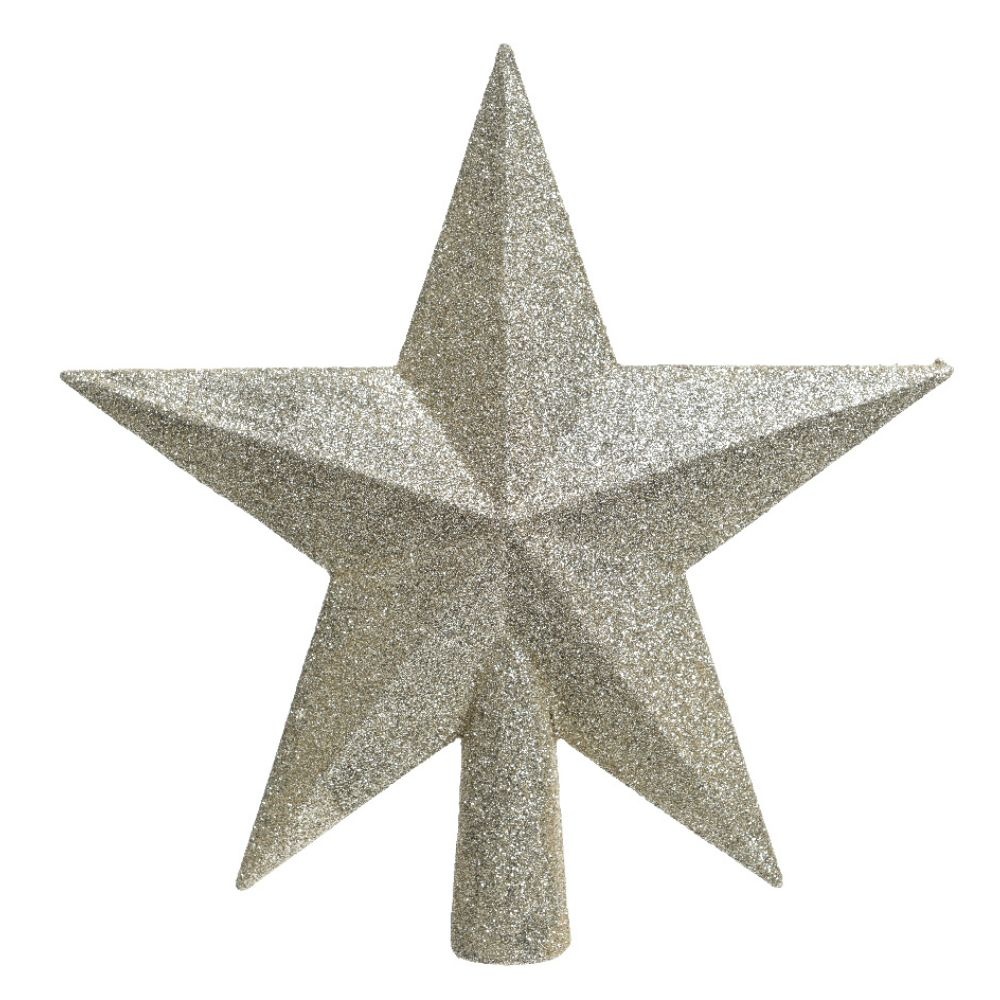 Ster kerstpiek | onbreekbaar | glitter parel | 19cm