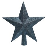 Kerstboom piek van glas | nachtblauw | 19cm