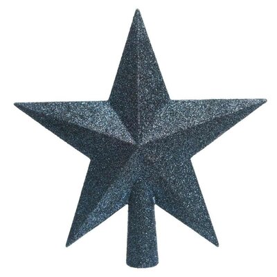 Kerstboom piek van glas | nachtblauw | 19cm