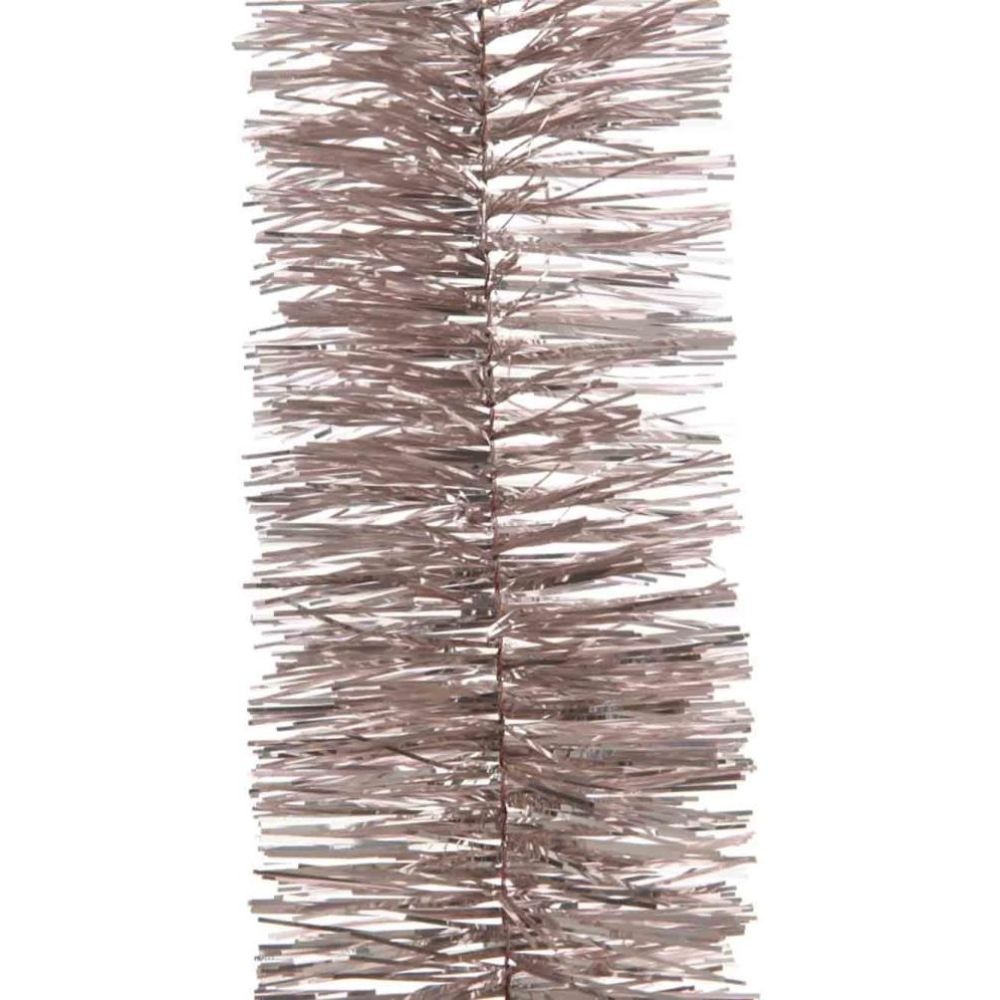 Kerstslinger lametta | poederroze | 270cm