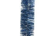 Kerstslinger lametta | glanzend nachtblauw | 270cm