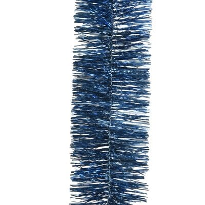 Kerstslinger lametta | glanzend nachtblauw | 270cm