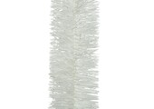 Kerstslinger lametta | glanzend winterwit | 270cm