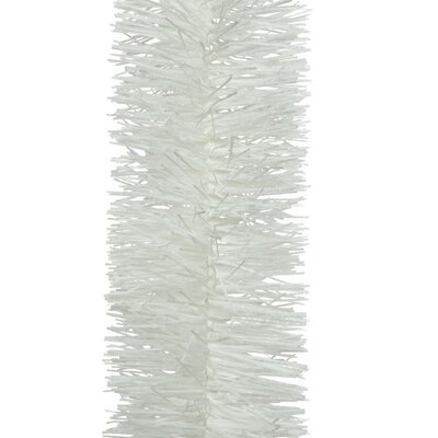 Kerstslinger lametta | glanzend winterwit | 270cm