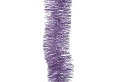 Kerstslinger lametta | glanzend kristal lila | 270cm