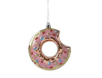 Kersthanger donut | onbreekbaar | multicolor | 11cm