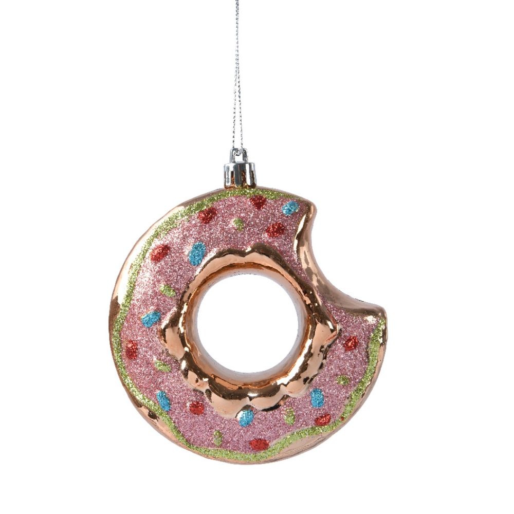 Kersthanger donut | onbreekbaar | multicolor | 11cm